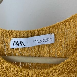 Zara mustard yellow sleeveless sweater